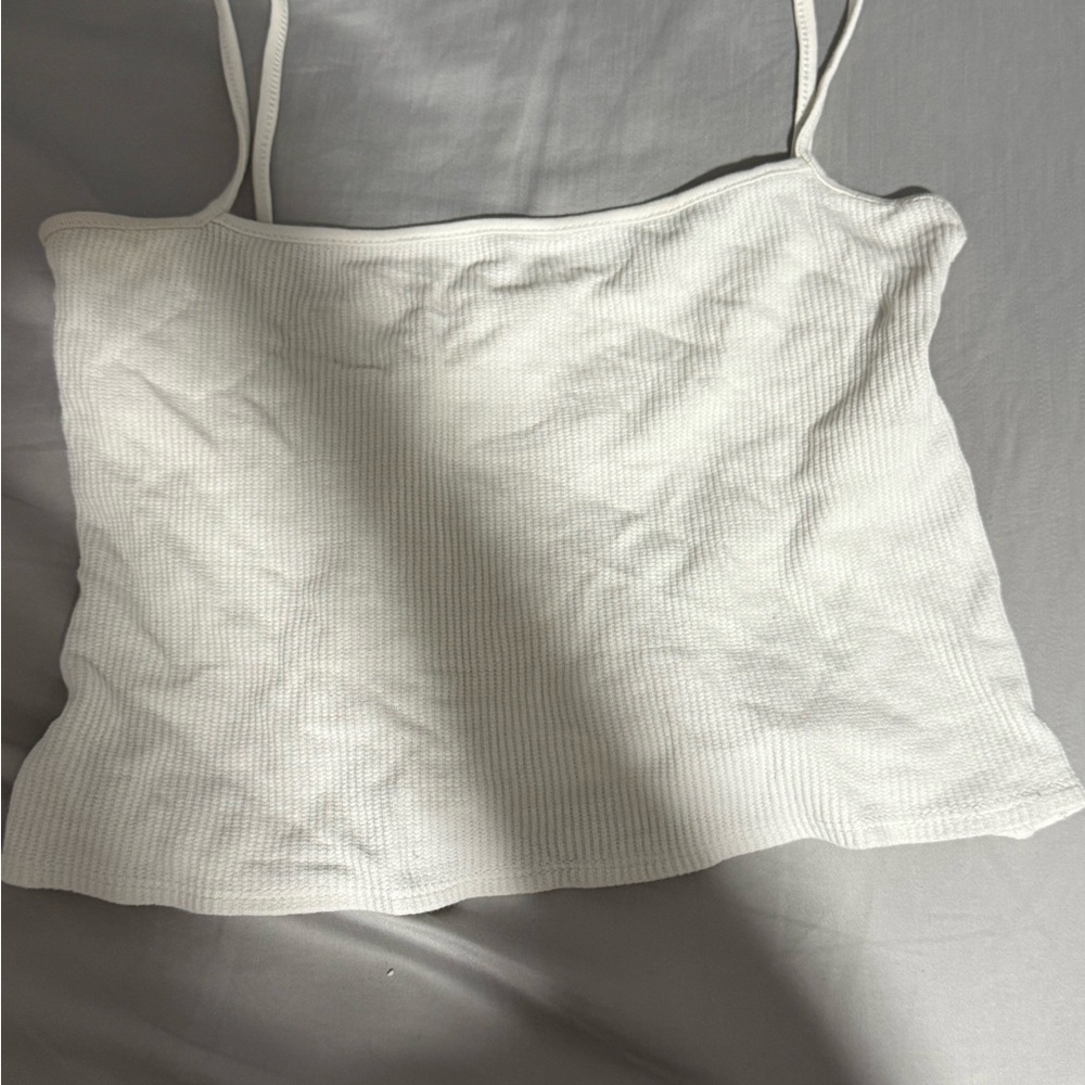 Brandy Melville White Sleeveless Crop Camisole (J Galt)